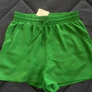 JODIFL Bright Green Athletic Shorts
